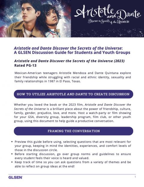 Cover of Aristotle and Dante Movie Guide